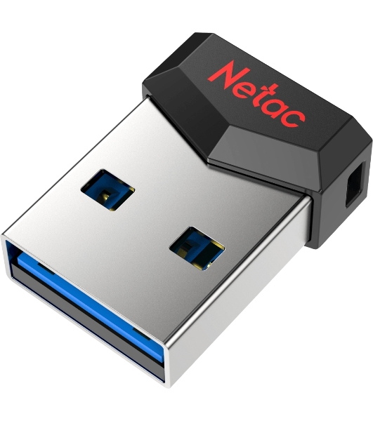 Флешка USB Netac UM81 (NT03UM81N-064G-20BK), 64Gb, USB 2.0, R/W 30/10, черный/красный