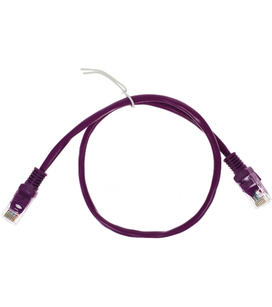 Патч-корд UTP Cablexpert cat.5e, 0.5м, литой, многожильный, фиолетовый