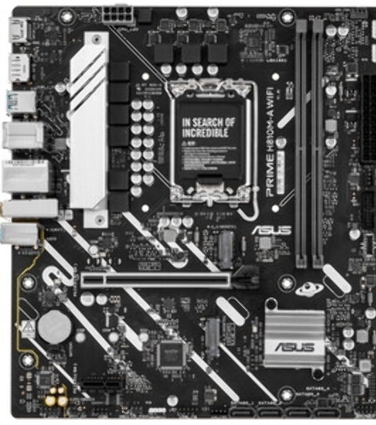 Материнская плата ASUS PRIME H810M-A WIFI, LGA 1851, Intel H810, 2xDDR5, 4xSATA, 2xM.2, 1xPCIe 4.0 x16, 1xPCIe x1, 1xDP, 1xHDMI, 1x1Gb LAN, Wi-Fi, 4xUSB 2.0, 2xUSB 3.2 Gen 2, 3x3.5 мм, 7.1, Micro-ATX