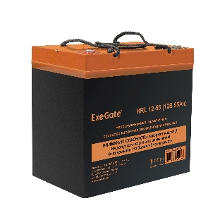 Аккумуляторная батарея ExeGate EX285652RUS HRL 12-55 (12V 55Ah, под болт М6)