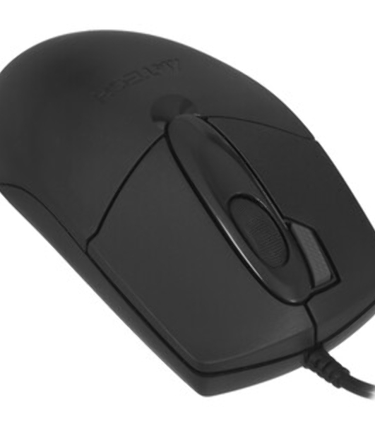 Мышь проводная A4Tech OP-730D черный, 1200 dpi, USB, кнопки - 4