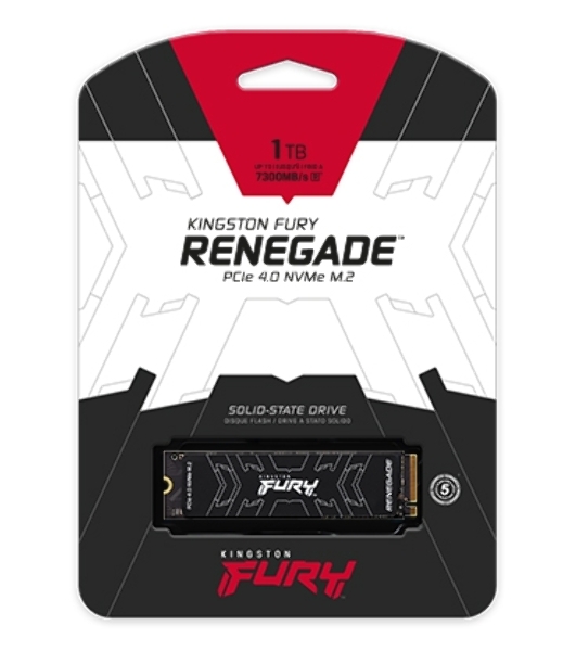 Накопитель SSD Kingston Fury Renegade, 1Tb, PCIe 4.0 x4, M.2 2280, NVMe, R/W 7300/6000, с радиатором