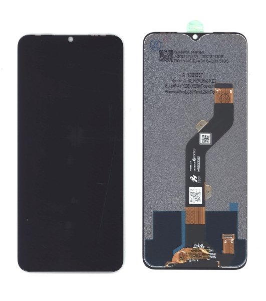 Дисплей для Tecno Spark 5 Air черный