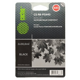Заправочный набор Cactus CS-RK-PG445 черный для Canon Pixma MG2440/MG2540 (2x30мл)