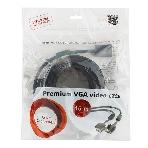 Кабель VGA Premium Cablexpert CC-PPVGA-15M-B, 15M/15M, 15м, черный, тройной экран, феррит.кольца, пакет, фото2