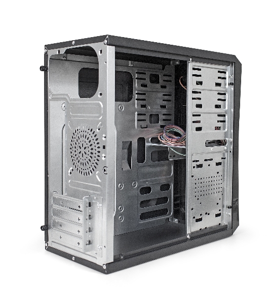 Компьютерный корпус ExeGate EX284021RUS Minitower BA-201 Black, mATX, (AA500, 80мм), 2*USB, Audio