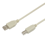 Кабель USB Rexant (шт. USB B - шт. USB A) 3 метра, серый, фото 1