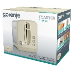 Тостер Gorenje T1100CLI бежевый/серебристый, 950 Вт, 2 слота, фото16
