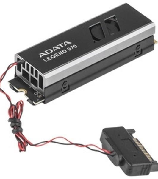 Накопитель SSD ADATA LEGEND 970, 2Tb, PCIe 5.0 x4, M.2 2280, NVMe, R/W 10000/10000, с радиатором