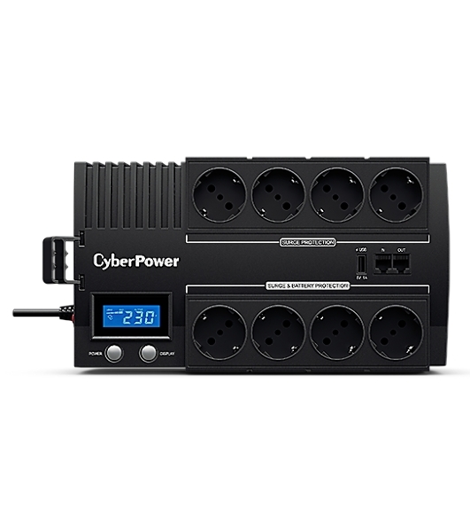 Источник бесперебойного питания CyberPower BR700ELCD 700 ВА/420 Вт/8 х CEE 7 (евророзетка)