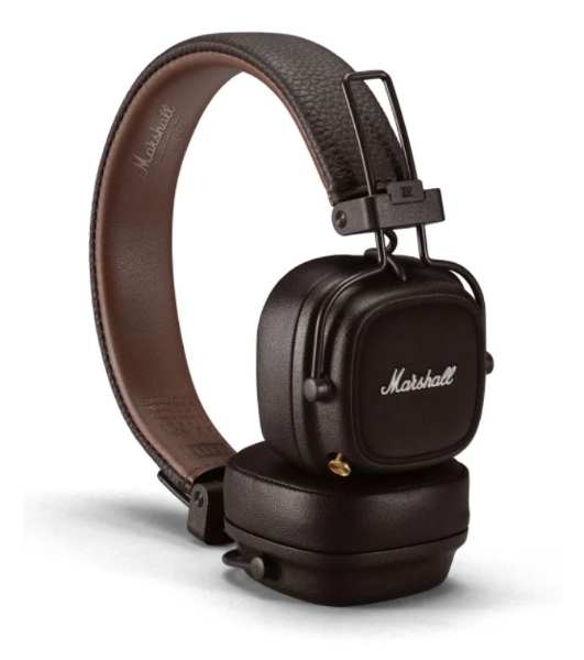 Беспроводные/проводные наушники Marshall Major IV коричневый, накладные, Bluetooth + проводной, беспроводная зарядка, до 80 ч