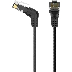 Патч-корд Vention прямой UTP cat.6a, RJ45 угол 90 - 1м. черный, фото3