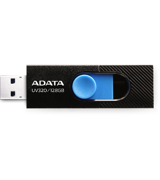 Флешка USB ADATA UV320 (AUV320-128G-RBKBL), 128Gb, USB 3.2, R/W 100/30, черный/голубой