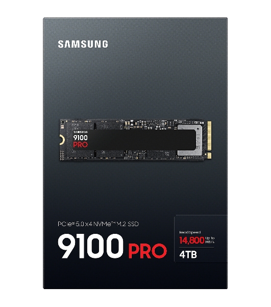 Накопитель SSD 4Tb Samsung 9100 PRO, M.2, PCI-E 5.0 x4, TLC 3D NAND R/W - 14800/13400 Mb/s