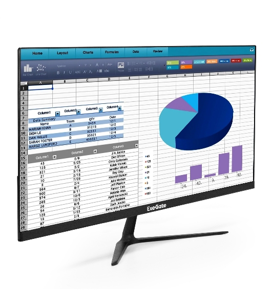 Монитор LCD ExeGate 23.8' EP2400CA черный IPS 1920x1080 100Hz 5ms 16:9 250cd 1000:1 178/178 D-Sub HDMI AudioOut встроенный БП FreeSync Flicker-free VESA EX300350RUS