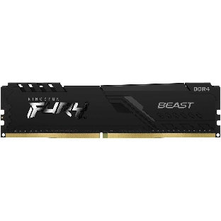 Оперативная память Kingston Fury Beast, DDR4, 16GB (1x16GB), 3600MHz, CL18, DIMM, с радиатором, черный