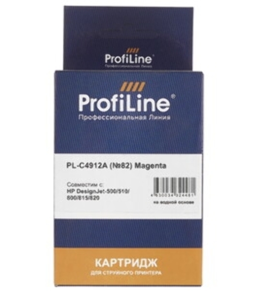 Картридж струйный ProfiLine PL-C4912A №82 для принтеров HP Deskjet 500/500ps/510/800/800ps(24/42in) DesignJet copier cc800ps Magenta водные