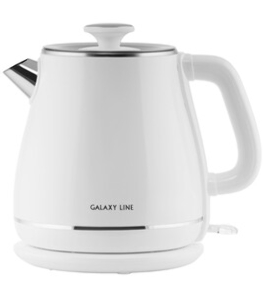 Чайник электрический Galaxy Line GL 0331, белый, пластик, 2200 Вт, 1.8 л