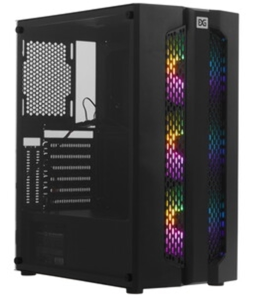 Компьютерный корпус Miditower ExeGate EVO-9205-NPX600 (ATX, БП 600NPX с вент. 12 см, с окном, 1*USB+1*USB 3.0, аудио, 3 вент. 12см с RGb подсветкой)