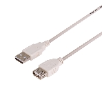 Кабель USB Rexant (шт. USB A - гн. USB A) 3 метра, серый, фото 1