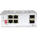 Коммутатор Unmanaged Industrial Switch 4x1000Base-T PoE, 2x1000Base-X SFP, PoE Budget 120W, Surge 4KV, -40 to 75°C, фото 1
