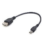 Кабель USB2.0 OTG Cablexpert A-OTG-AFBM-03 USBAF/MicroBM, 0.15м, удлиненный разъем micro USB - 9мм, пакет, фото 1