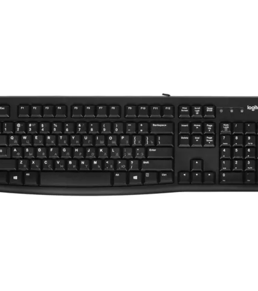 Комплект клавиатура+мышь Logitech MK120 проводной, USB, 1000 DPI, чёрный(заводская гравировка)