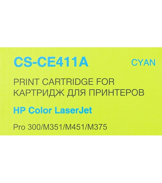 Картридж лазерный Cactus CS-CE411A голубой (2600 стр.) для HP CLJ Pro 300 Color M351/Pro 400 Color M451