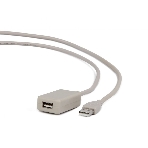 Кабель Gembird USB 2.0 удлинительный, активный 4.8м AM/AF, черный, фото 1