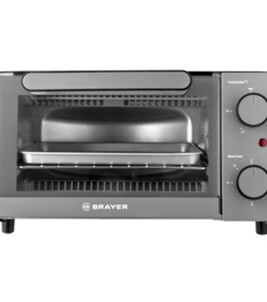 Мини-печь BRAYER BR2600 1200 Вт, 9 л, серебристый