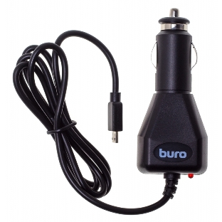 Автомобильное зарядное устройство Buro 2A универсальное кабель microUSB черный