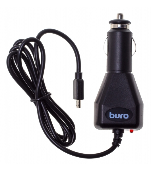 Автомобильное зарядное устройство Buro 2A универсальное кабель microUSB черный