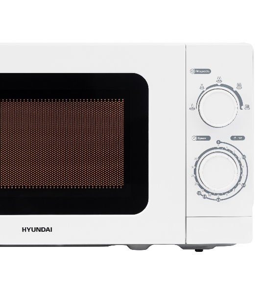 Микроволновая печь Hyundai HYM-M2064 белый, 20 л, 700 Вт, переключатели - поворотный механизм