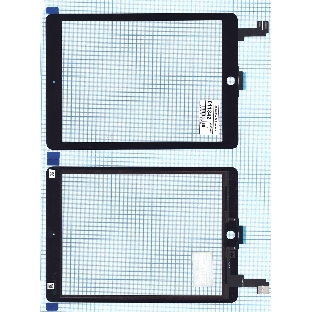 Сенсорное стекло (тачскрин) для iPad Air 2 (A1566, A1567) черное OEM