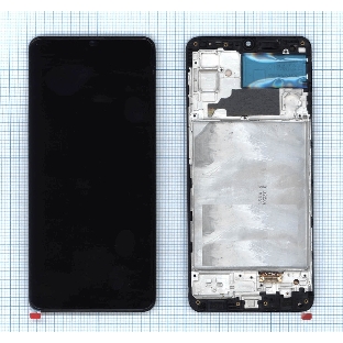 Дисплей для Samsung Galaxy M32 SM-M325F в сборе с тачскрином и рамкой (OLED) черный