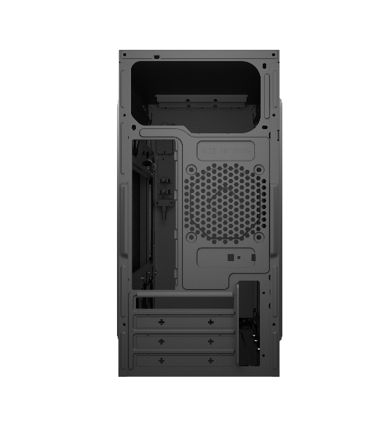Компьютерный корпус с блоком питания 450Вт. Case Forza mATX, 450W, 2xUSB 2.0, Black, w/o FAN, 8 см fan PSU, power cord
