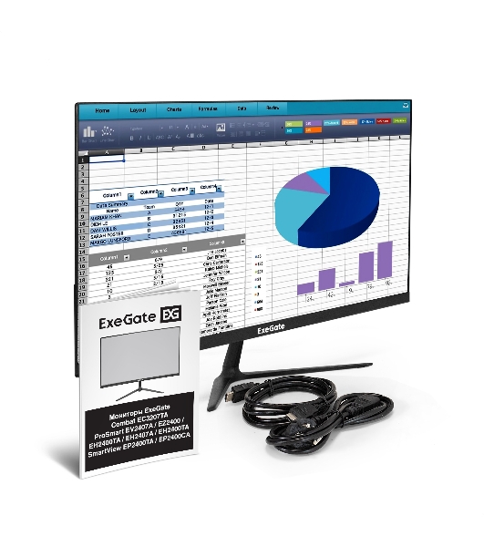 Монитор LCD ExeGate 23.8' EP2400CA черный IPS 1920x1080 100Hz 5ms 16:9 250cd 1000:1 178/178 D-Sub HDMI AudioOut встроенный БП FreeSync Flicker-free VESA EX300350RUS