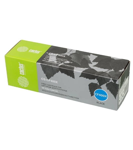 Картридж лазерный Cactus CS-CF400X черный (2800 стр.) для HP CLJ M252/252N/252DN/252DW/M277n/M277DW
