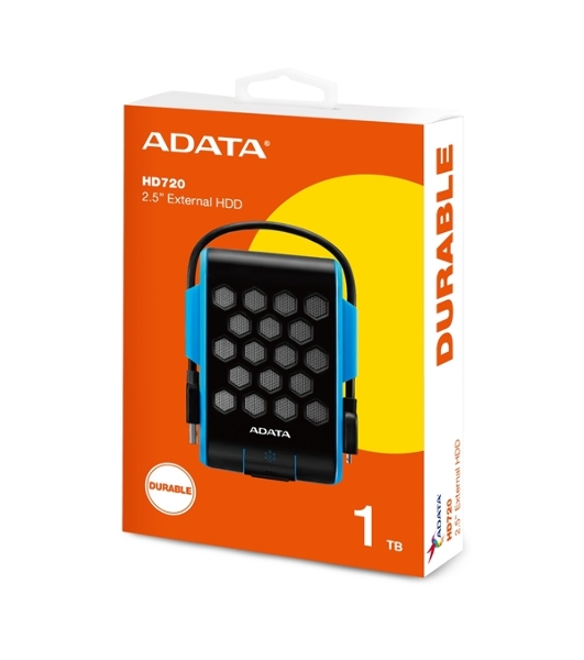 Внешний HDD 2.5' ADATA HD720, 1TB, USB 3.2 Gen 1 Type-A, 5400 rpm, синий