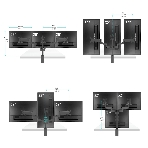 Кронштейн (держатель) ONKRON G280 для трех мониторов 13'-32' дюймов настольный, черный, фото17