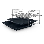 Духовой шкаф электрический Bosch HBF512BB1T Serie 2, духовой шкаф, черный, класс энергоэффективности А, 7 режимов, 3-х слойное остекление, LED-дисплей, утапливаемые переключатели, галогенное освещение, проволочные направляющие, сделано в Турции,, фото3