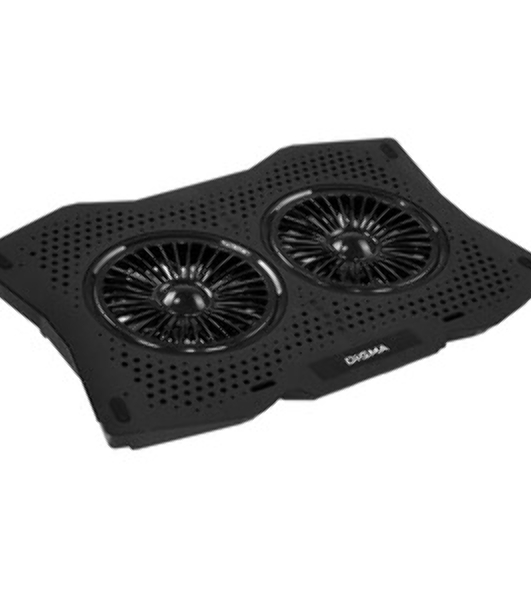 Подставка для ноутбука Digma D-NCP180-2x110 18' 410x280x34мм 20дБ 2xUSB 2x 110ммFAN 700г пластик ABS черный