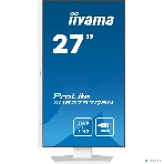 Монитор 27' Iiyama ProLite XUB2797QSN-W2 IPS 2560x1440, 100 Гц, 1 мс, 16:9, 300 кд/м², HDMI 2.0, DP 1.4, 3.5 Jack, USB-C (65 Вт), USB Hub (3x USB 3.0), Ethernet, динамики (2x2 Вт), Adaptive-Sync, белый, фото3