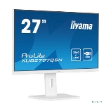 Монитор 27' Iiyama ProLite XUB2797QSN-W2 IPS 2560x1440, 100 Гц, 1 мс, 16:9, 300 кд/м², HDMI 2.0, DP 1.4, 3.5 Jack, USB-C (65 Вт), USB Hub (3x USB 3.0), Ethernet, динамики (2x2 Вт), Adaptive-Sync, белый, фото 1