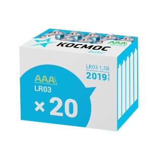 Элемент питания Космос алкалиновый AAA/LR03 (уп.20шт)