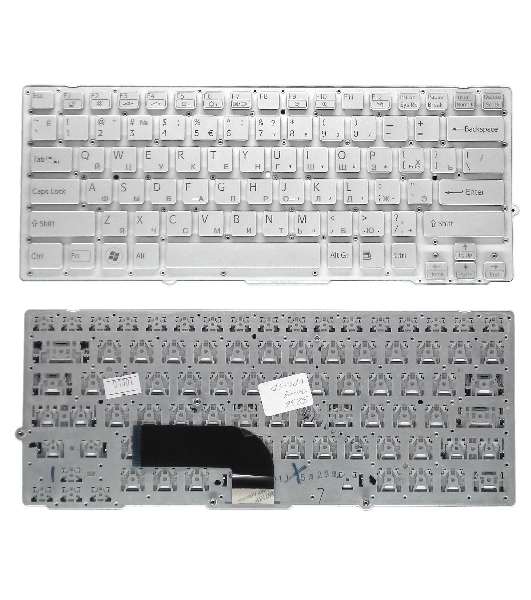 Клавиатура для ноутбука Sony Vaio VPC-SD VPC-SB серебристая