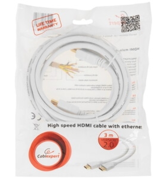 Кабель Cablexpert HDMI CC-HDMI490-10, 19M/19M, v2.0, медь, позол.разъемы, экран, угловой, 3м, черный, пакет