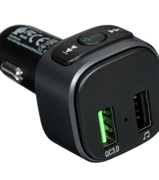 Автомобильное зарядное устройство Hoco E67, bluetooth FM Transmitter, 1xUSB, QC3.0, черный