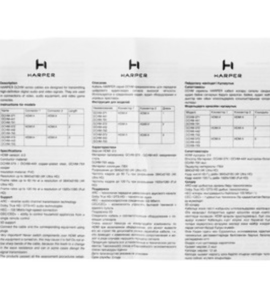 Кабель HDMI Harper DCHM-882
