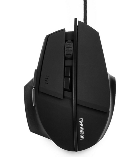 Мышь проводная Гарнизон GM-740G черный, 3200 dpi, USB, кнопки - 7